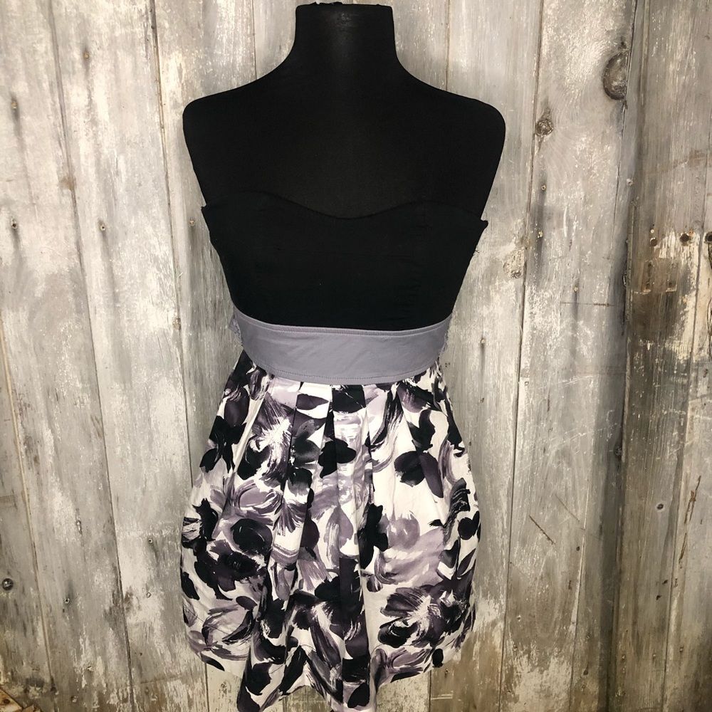 Strapless Watercolor Dress